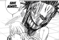 Sukuna biting Hana's body (Image via Shueisha)